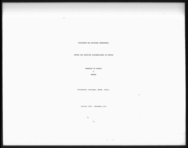 Actes de l'état civil.