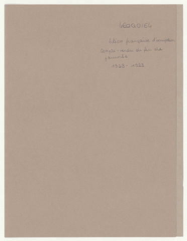 Comptes rendus de fin de journée (janvier 1923-avril 1923)