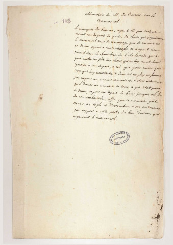 Extraits des mémoires concernant les audiences des ambassadeurs de la Porte.