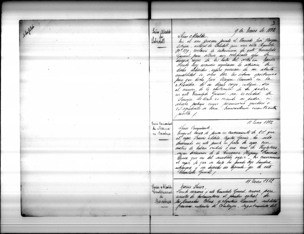 Autorités espagnoles (janvier 1882-février 1884).