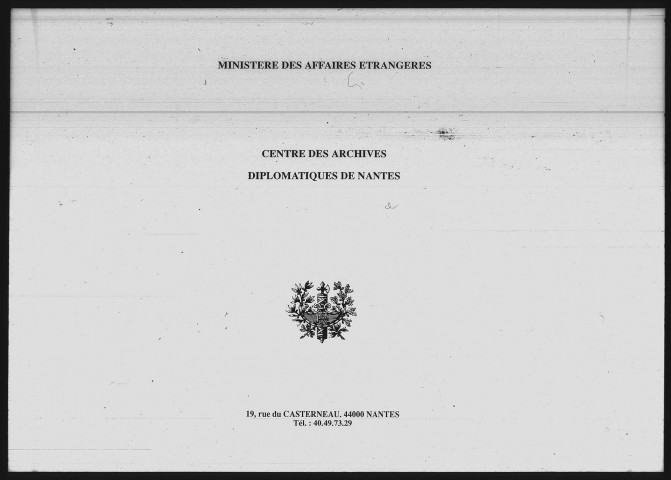 Dépêches du ministre de la Marine au gouverneur civil de Cochinchine (mai 1879-novembre 1882) (106 p.).