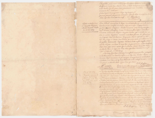 Enregistrement des extraits mortuaires, inventaires de successions et procurations (exercice Plombard, 1 page).