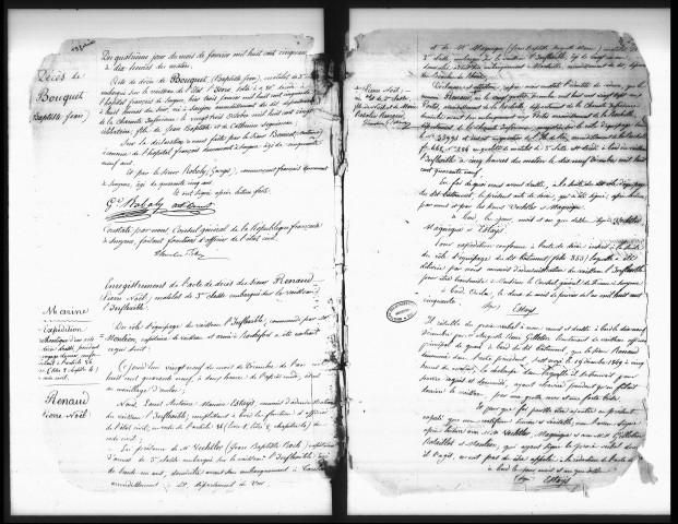 Actes de l'état civil.