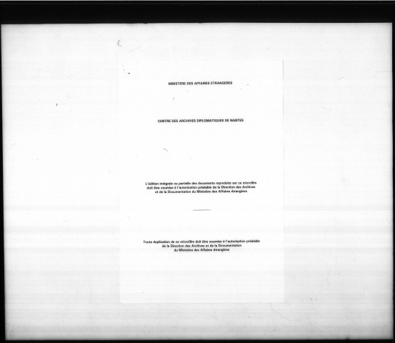 Correspondance avec les autorités maritimes françaises stationnées aux États-Unis et aux Antilles.
