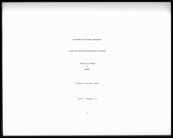 Actes de l'état civil.