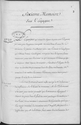 Mémoires sur l'Espagne 6 à 9