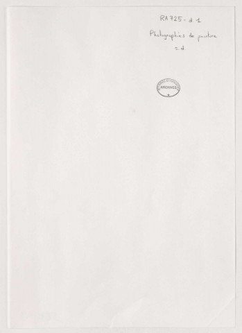 209SUP/725 - Reclassement photos