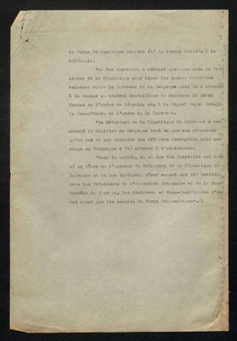 Correspondance entre le gérant de la légation et du consulat de France au Salvador et le ministre de France en Centre-Amérique (Guatemala).