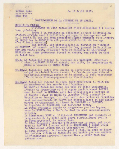 16 avril 1917-26 avril 1918.