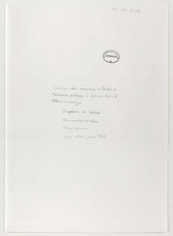 209SUP/483 - Dossier P168a