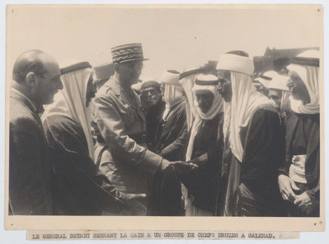 Visite du général Beynet au Djebel Druze