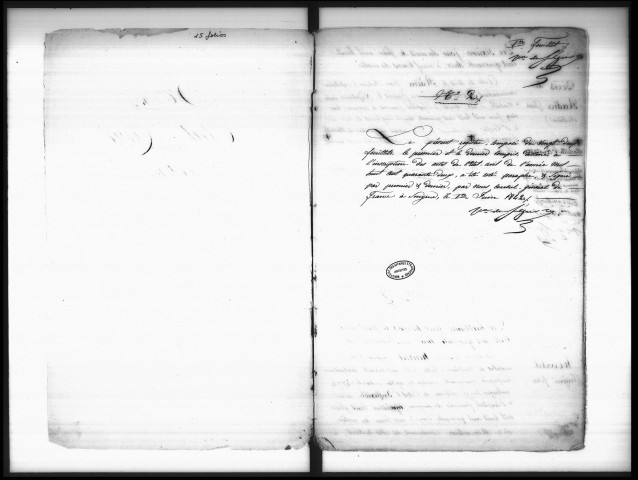 Actes de l'état civil (juin-décembre 1842).