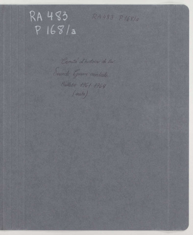 209SUP/483 - Dossier P168a