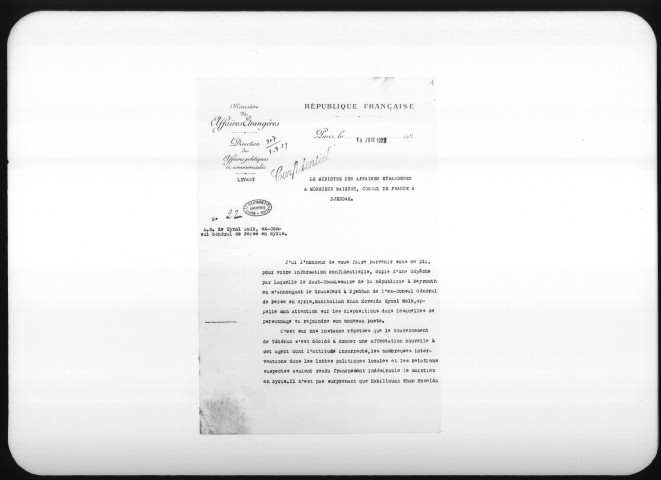 Perse (1929-1941). Italie (1929-1940). Égypte (1929-1941). Grande-Bretagne (1930-1940). Turquie (1930-1943).