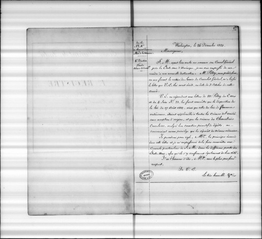 Départ (22 décembre 1823-16 juin 1829). Index des minutes.
