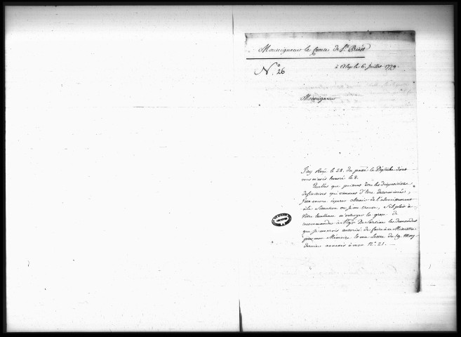 Juillet 1779-juin 1781.