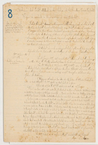 Service des renseignements division d'occupation de Tunisie, Documents relatifs à la frontière tuniso-tripolitaine carte jointe échelle 1 :200 000, avril 1908) 25 f.