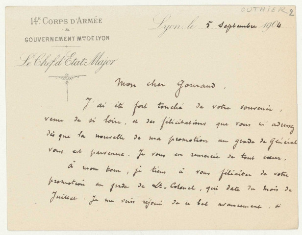 Outhier à Trouillet.