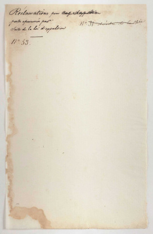 Dossiers n°53 à 58.