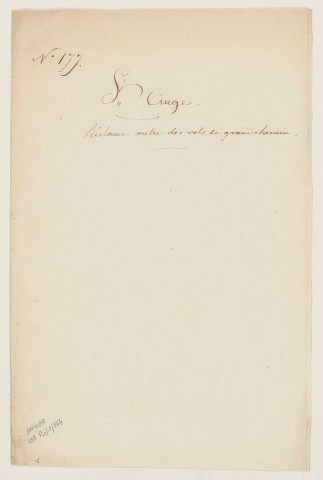 Dossiers n°177 à 184.