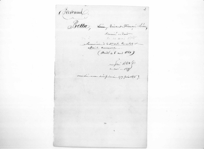 BOTTU Vincent François Léonce