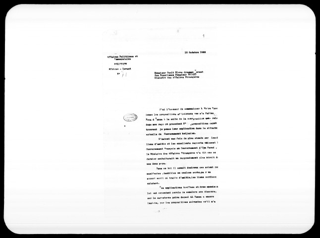 Relations du Hedjaz avec la France.