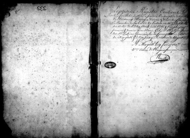 Actes de l'état civil (1807-mars 1811).