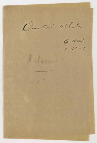 Dossiers nominatifs, lettres A à C.