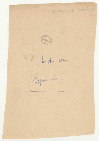 209SUP/577 - Dossiers R28-R29