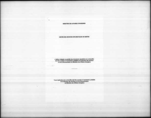 Correspondance avec la légation de France à Washington. Arrivée et départ : Hyde de Neuville, envoyé extraordinaire, ministre plénipotentiaire (février 1817-février 1820).