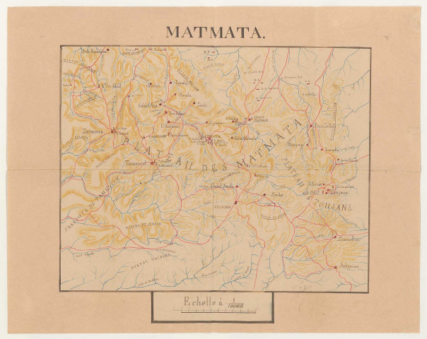 Subdivision - Gabès [BETIRAC, nom illisible], Tribu des Matmata, 95 f., cartes et tableaux compris.