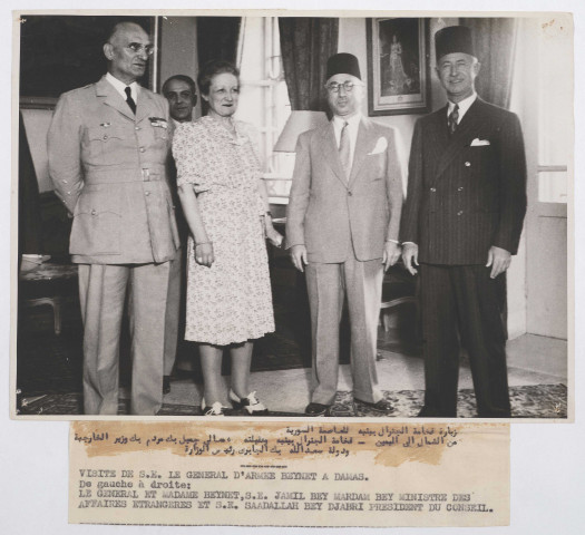 Visite du général Beynet à Damas et Dimane