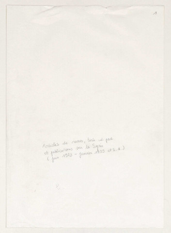 Revues, articles de revues, publications et textes de conférences.