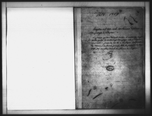 Actes de l'état civil (septembre 1816-1819).