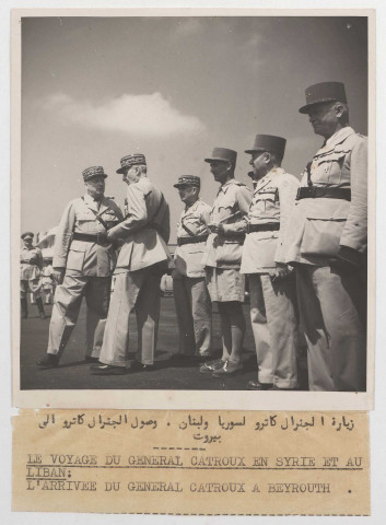 Déplacements du général Catroux en Syrie et au Liban