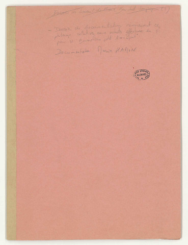 20160007AC/8 - Dossier de documentation relatif aux achats effectués par Walter Bornheim durant l'occupation auprès de particuliers.