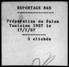 Préparation du salon tunisien 1957.