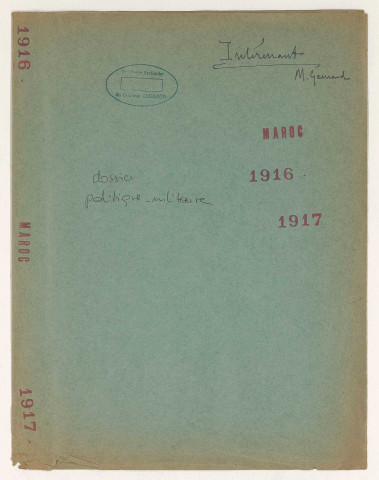 Rapports d'activité du Protectorat.