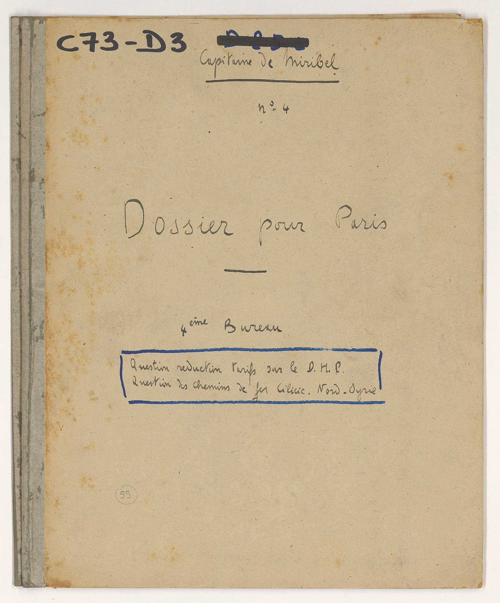 Défense du budget de l'armée du Levant à Paris pour l'exercice 1922