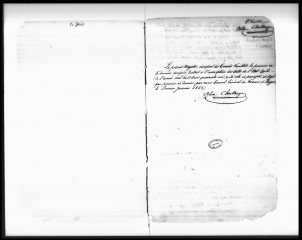 Actes de l'état civil.