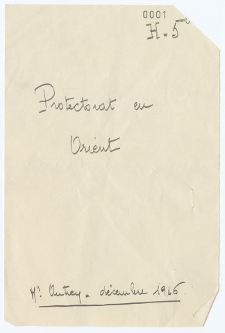 Protectorat français en Orient