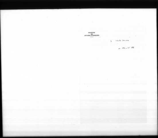 Correspondance avec les administrations françaises (1879-octobre 1882).