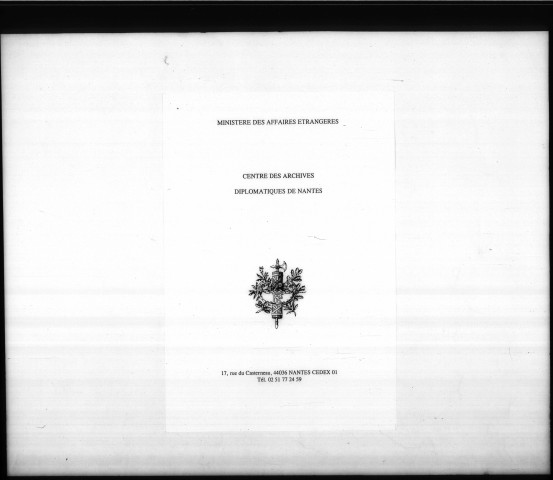 Correspondance avec les autorités maritimes françaises stationnées aux États-Unis et aux Antilles.