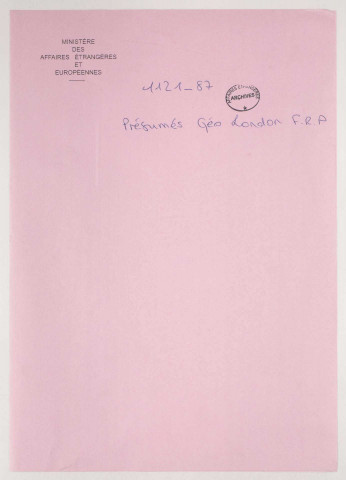 209SUP/1121 - Dossiers 87 à 92