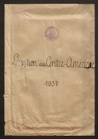 Correspondance entre le gérant de la légation et du consulat de France au Salvador et le ministre de France en Centre-Amérique (Guatemala).