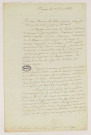 Lettre signée de Champagny, ministre des Relations extérieures, à Bessières, commissaire impérial à Corfou (Bayonne, 1er juin 1808).