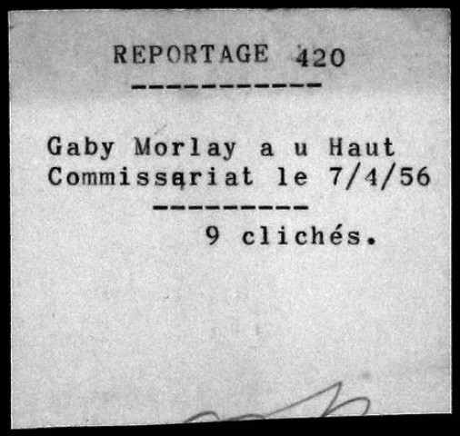 Gaby Morlay au haut-commissariat.