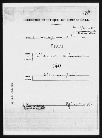 1930, 1er jan.-21 oct.