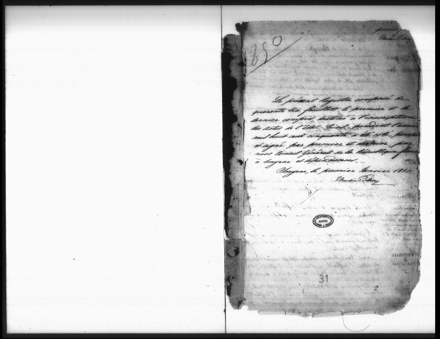 Actes de l'état civil.