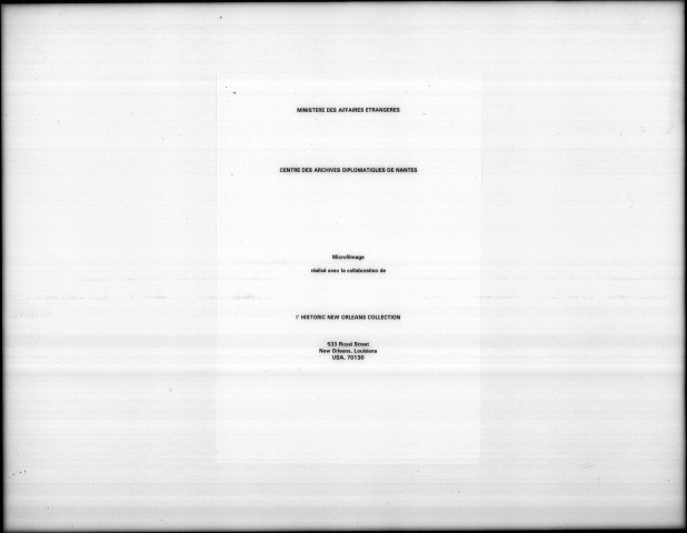 Correspondance avec la légation de France à Washington. Arrivée et départ : Hyde de Neuville, envoyé extraordinaire, ministre plénipotentiaire (février 1817-février 1820).